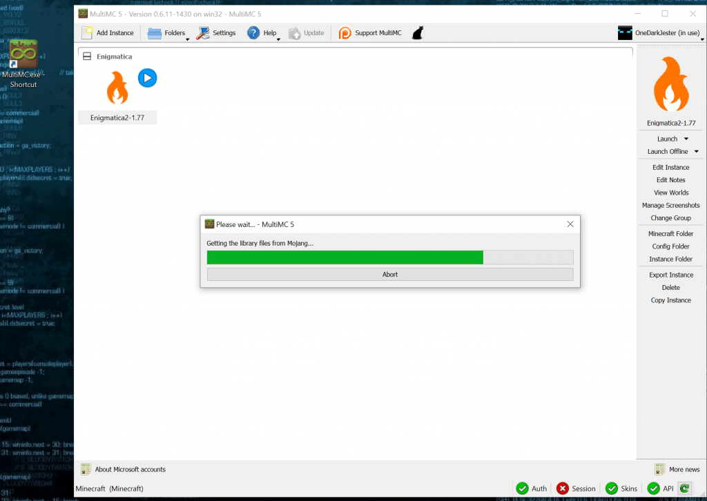 Minecraft Enigmatica 2: MultiMC Mojang Library Files Download